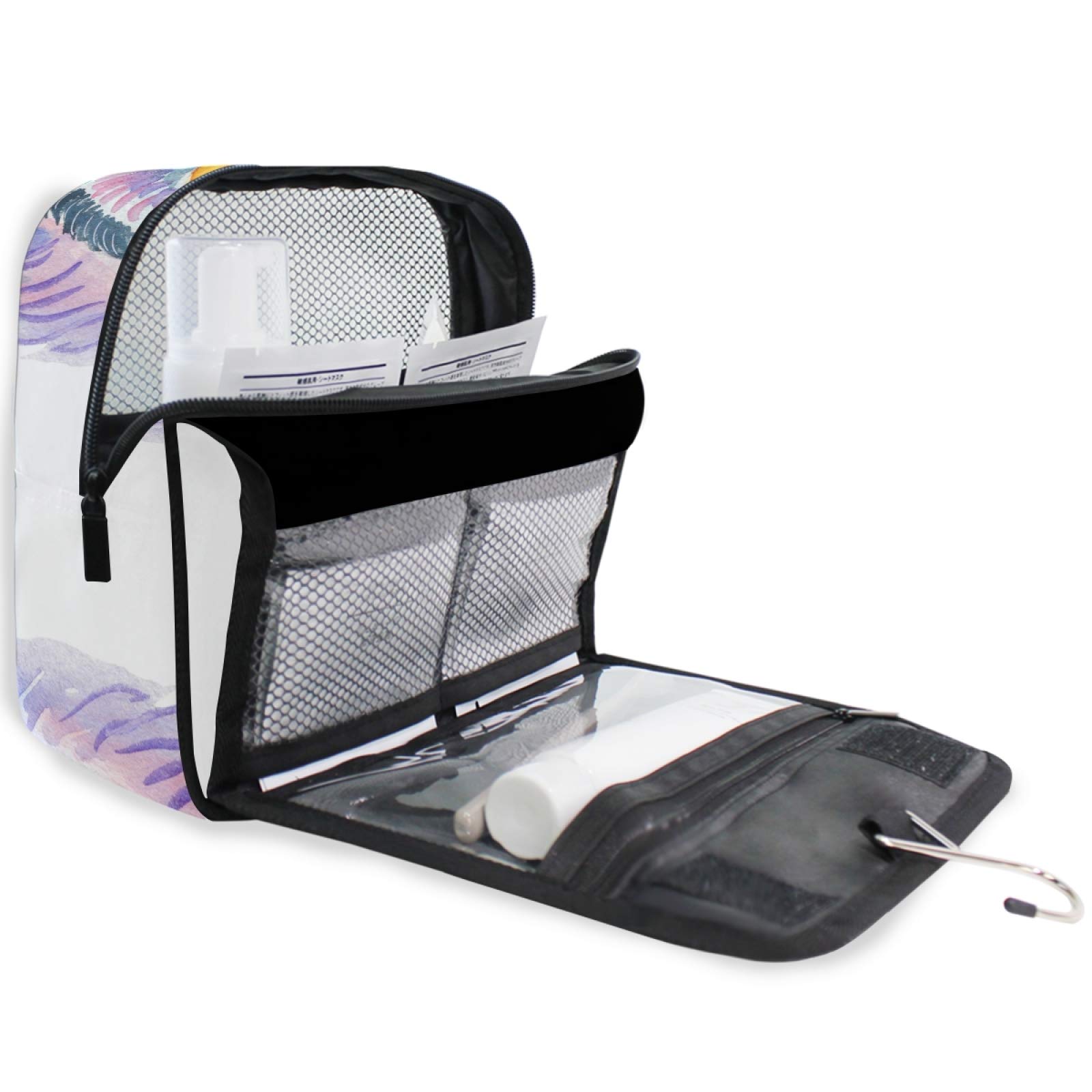 Bright Colorful Owl Hanging Travel Toiletry Bag - Waterproof Cosmetic Pouch & Makeup Organizer for Women, Men & Girls - Perfect for Camping, Gym, Beach & Vacation Travel Accessories