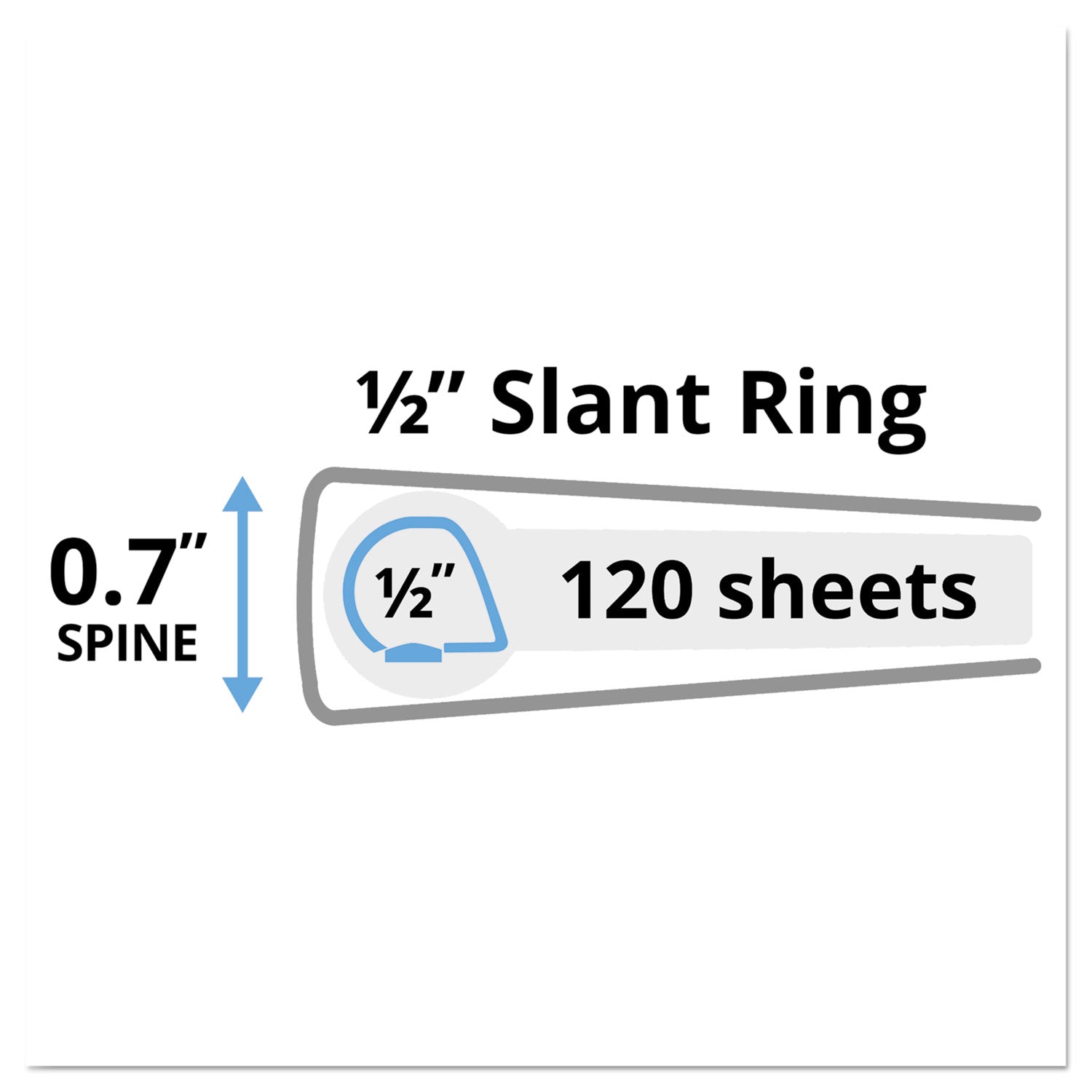 Avery® Durable 3-Ring Binder with Durahinge™ Technology, 0.5