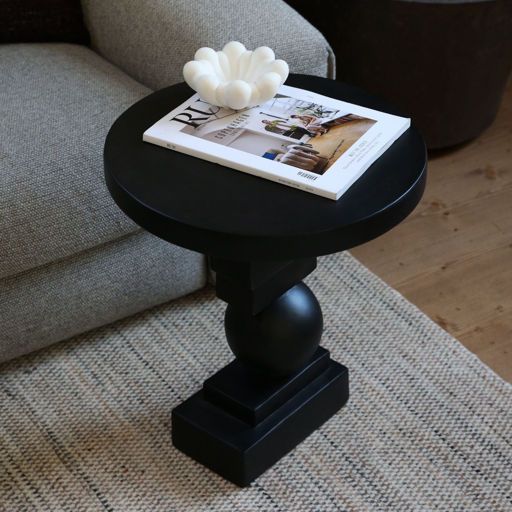 101 COPENHAGEN Artist Side Table - Modern Scandinavian End Table for Living Room, Bedroom | Small Coffee Table with Artistic Design for Home Decor & Compact Spaces