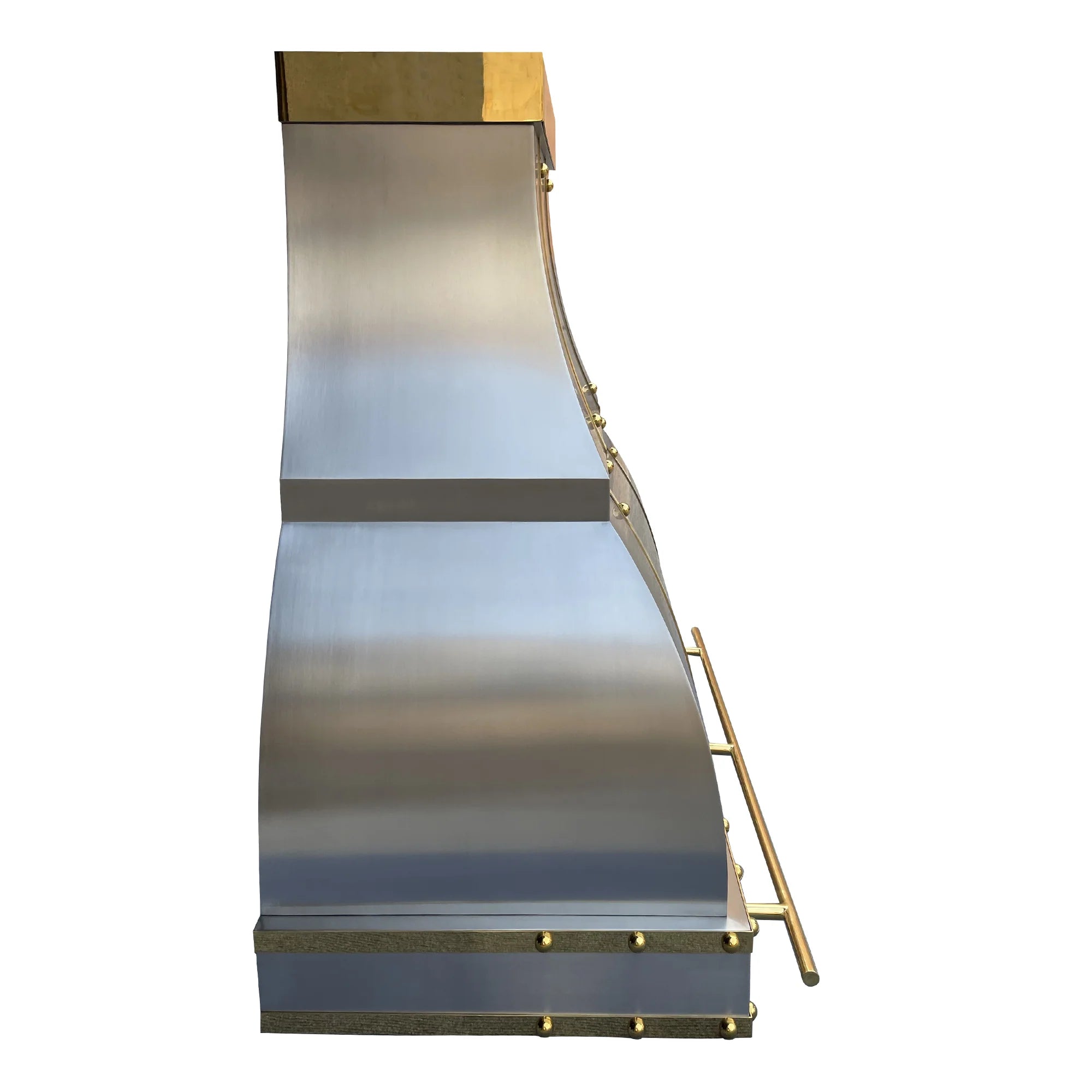 SINDA Bell Stainless Steel Range Hood with Brass Straps SRH1 BBS - Professional Kitchen Ventilation for Home Cooking & Restaurant Use
