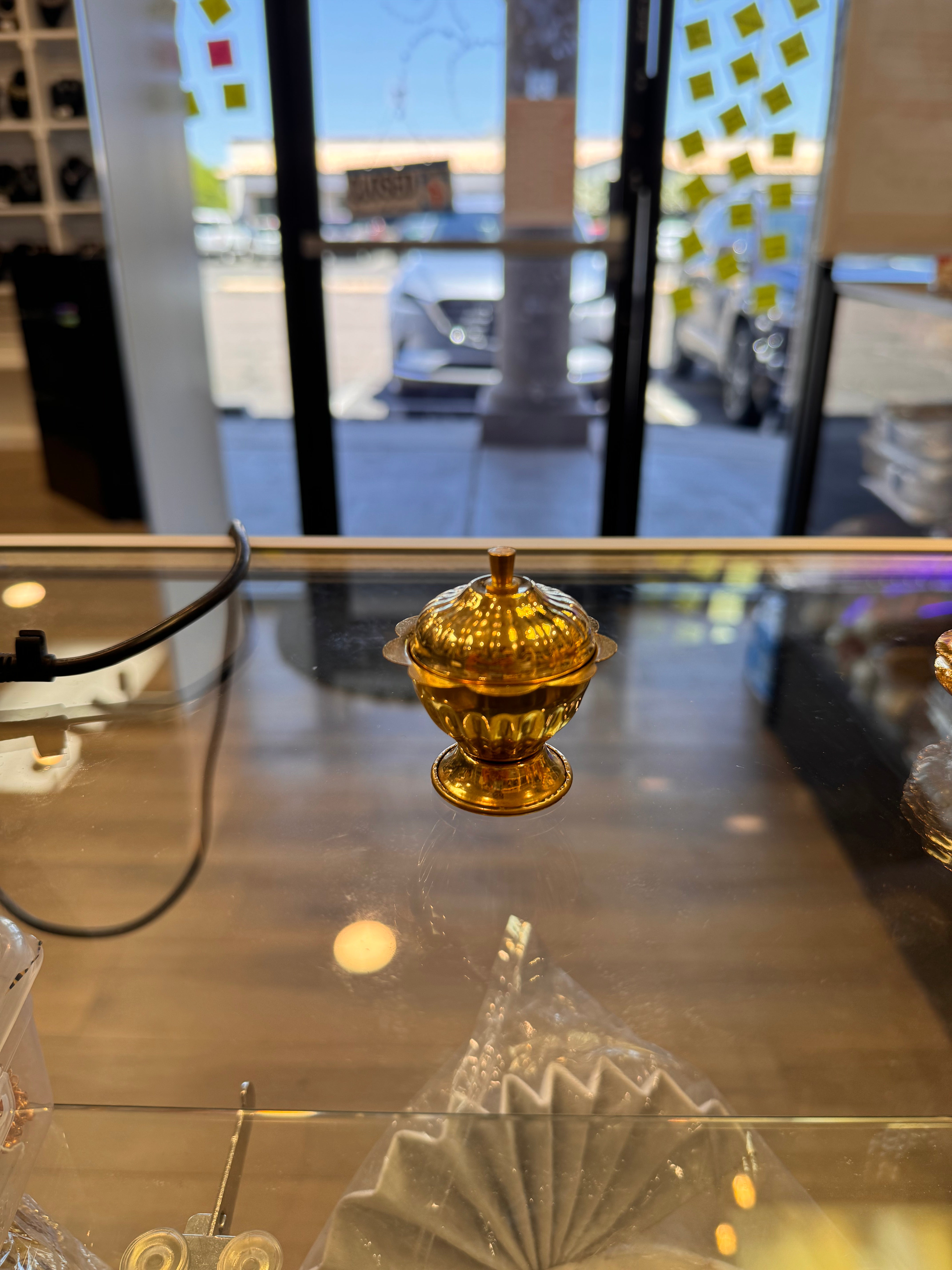 Brass Khumkhum Holder for Pooja - Traditional Indian Ritual Vessel for Prayer, Home Decor & Spiritual Gifting | Perfect for Hindu Ceremonies, Altar Decor & Wedding Gifts