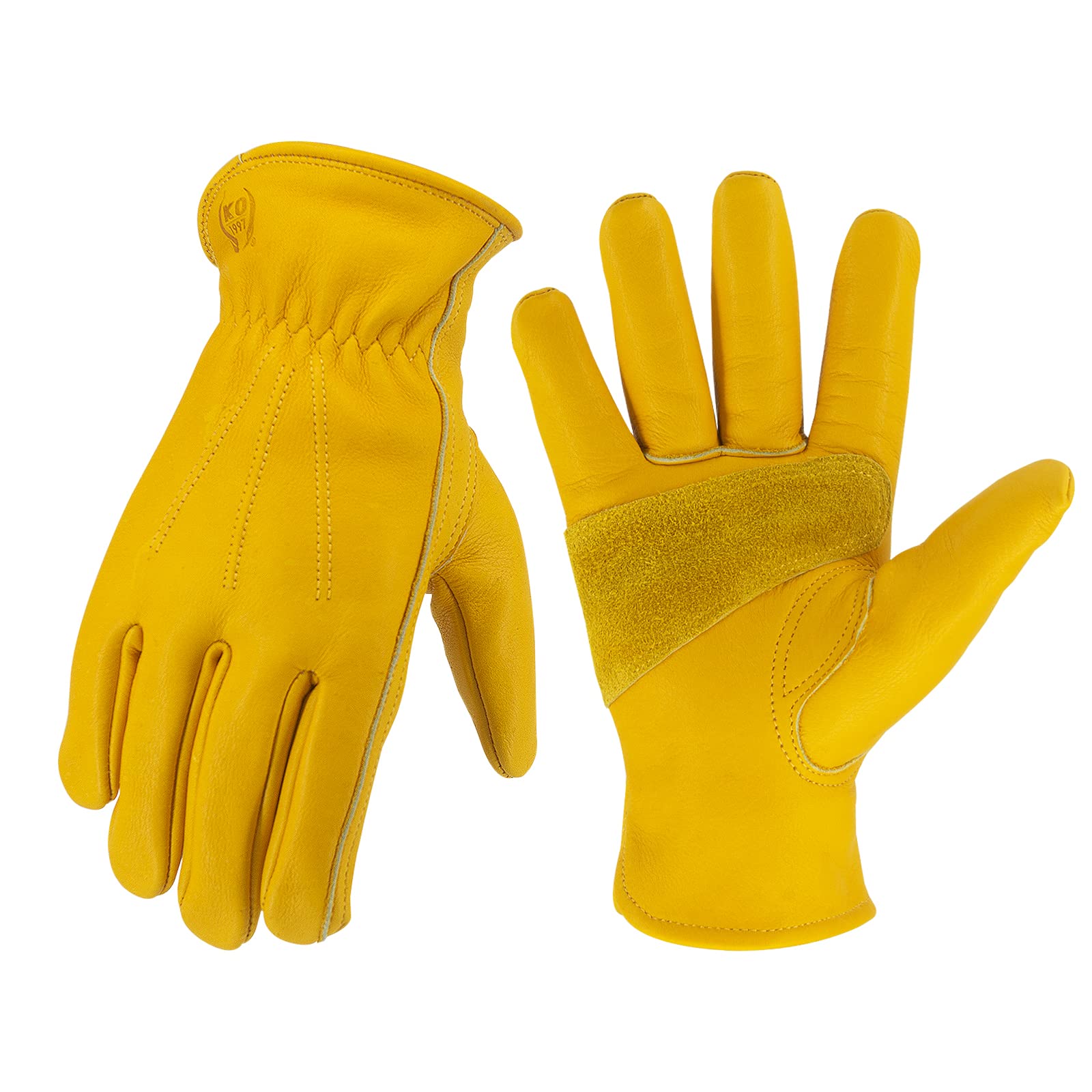 Durable Leather Work Gloves for Men & Women - Gardening & Outdoor Use