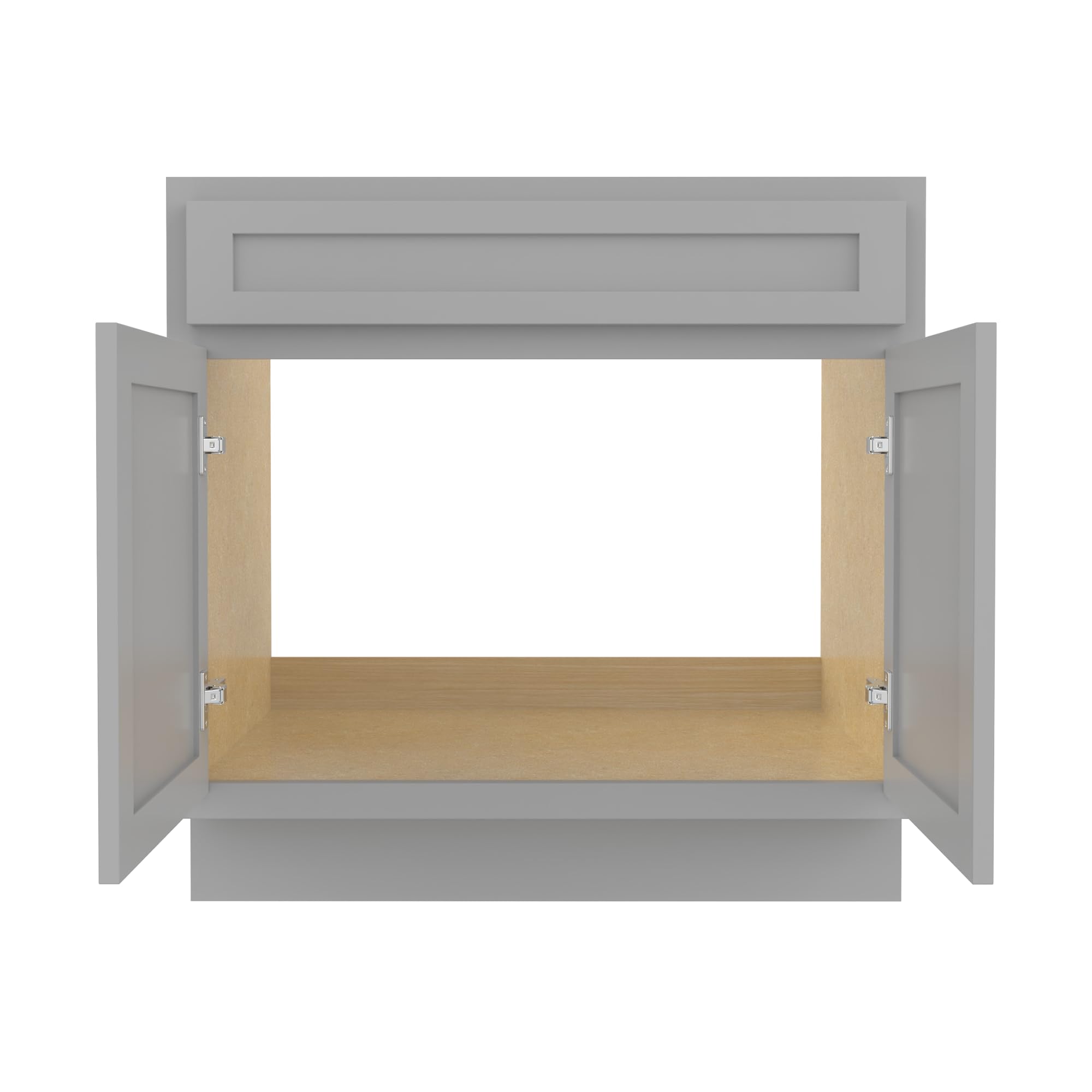 Vanity Art 30 Inch Double Shutter Door Bathroom Vanity Base Cabinet with Soft Closing Shaker Drawer - Sturdy Floor Mount Storage Organizer for Bathroom, Bedroom, Living Room & Kitchen (VA4030G) - Perfect for Small Space Organization and Modern Home Decor