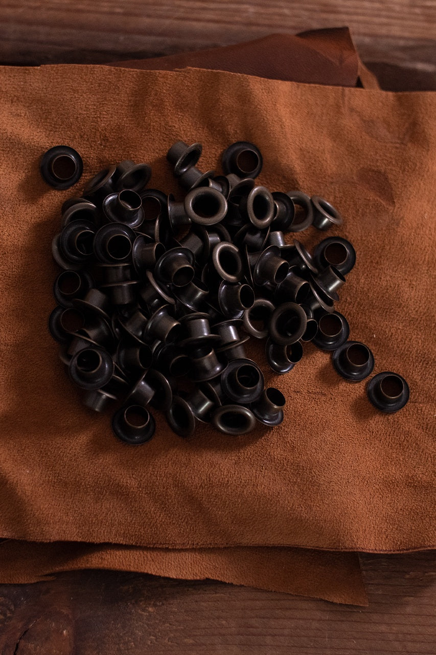Vintage Iron & Brass Eyelet Shaft - 8.0mm Diameter, 6.0mm Length, 14.5mm U-Shape - Antique Hardware for Leather Craft, DIY Projects & Furniture Restoration