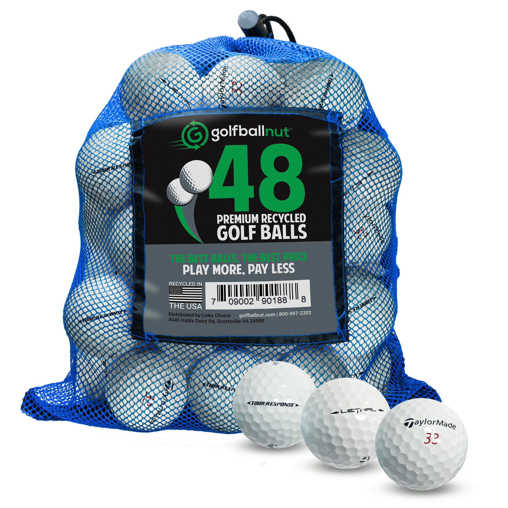 Premium Used TaylorMade Tour Mix Golf Balls - 12/24/36 Pack Bulk Mesh Bags for Practice & Training | Ideal for Driving Range, Backyard Practice & Golf Course Play