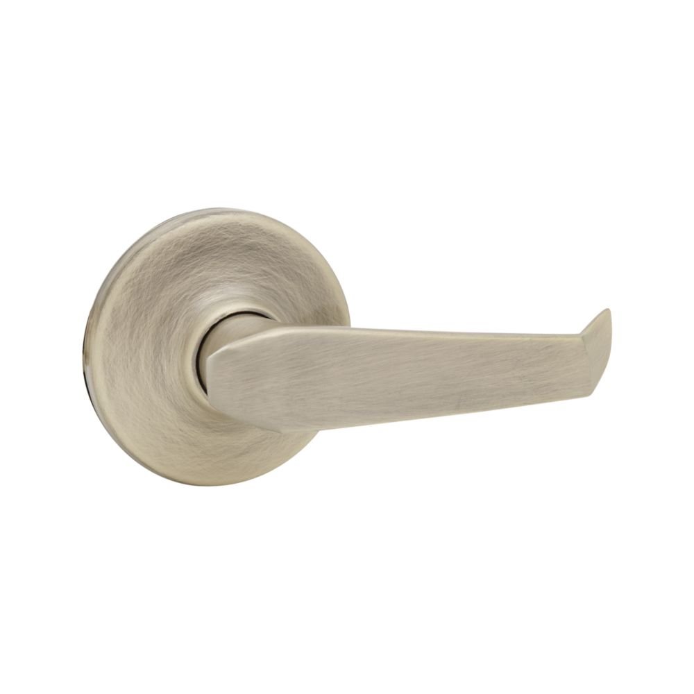 Kwikset Delta Hall/Closet Lever Door Handle in Antique Brass - Perfect for Bedroom, Bathroom & Interior Doors