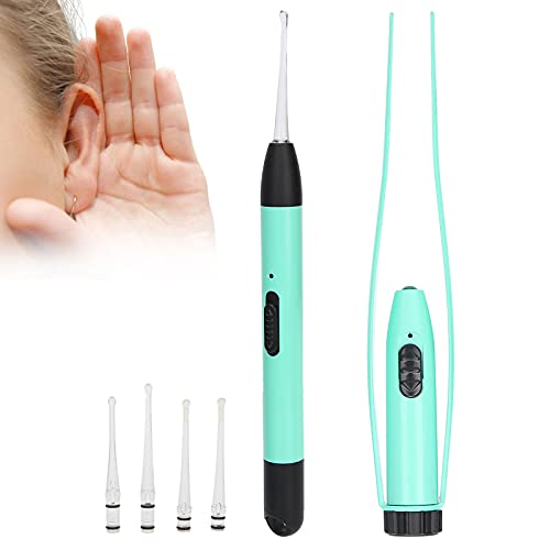 USB Rechargeable Ear Wax Remover Kit - Luminous Earwax Cleaner Tool with Tweezers for Adults, Kids & Pets | Safe & Gentle Ear Cleaning for Home, Travel & Daily Hygiene Care