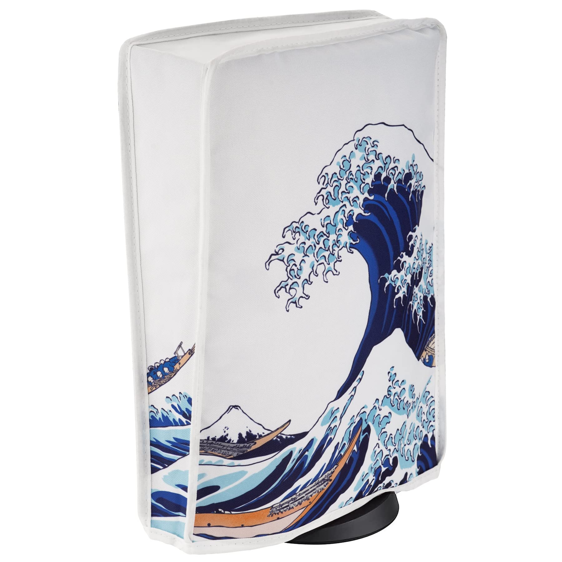 PlayVital PS5 Dust Cover - Soft Anti-Scratch Waterproof Protective Sleeve for PS5 Console (Digital & Disc Edition) - The Great Wave Design - Perfect for Gaming Setup Protection & Dust Prevention