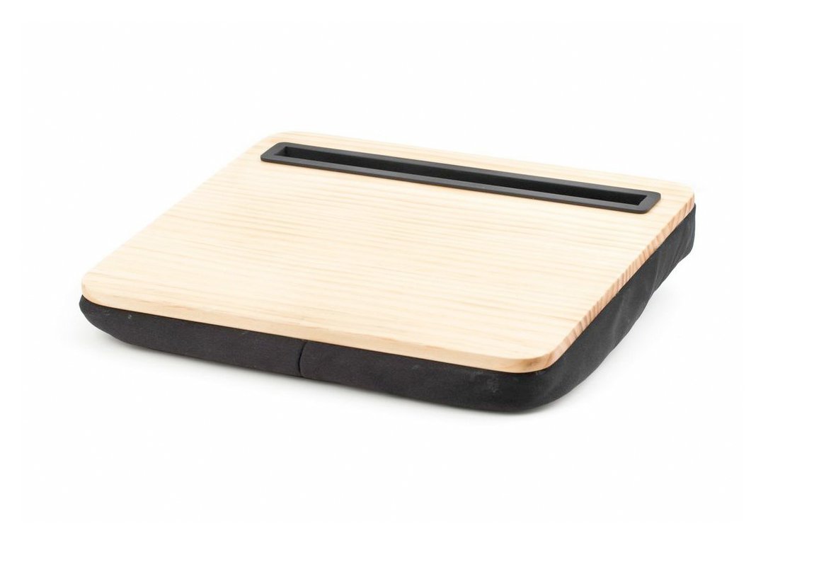 Kikkerland iBed Lap Desk - Wooden Portable Laptop Tray for Bed, Sofa & Floor Use - Compact & Lightweight Workstation (US039W) - Perfect for Remote Work, Studying & Breakfast in Bed