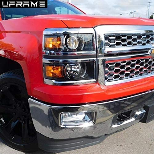 2014-2015 Chevy Silverado 1500 Fog Light Kit with Bezels, Wiring Harness, Switch & Halogen Bulbs - Complete Installation Set for Improved Night Visibility & Style Upgrade