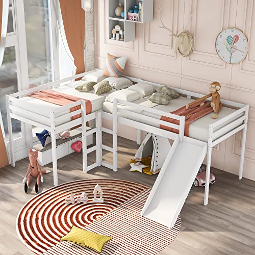 White With Slide, Two Ladder