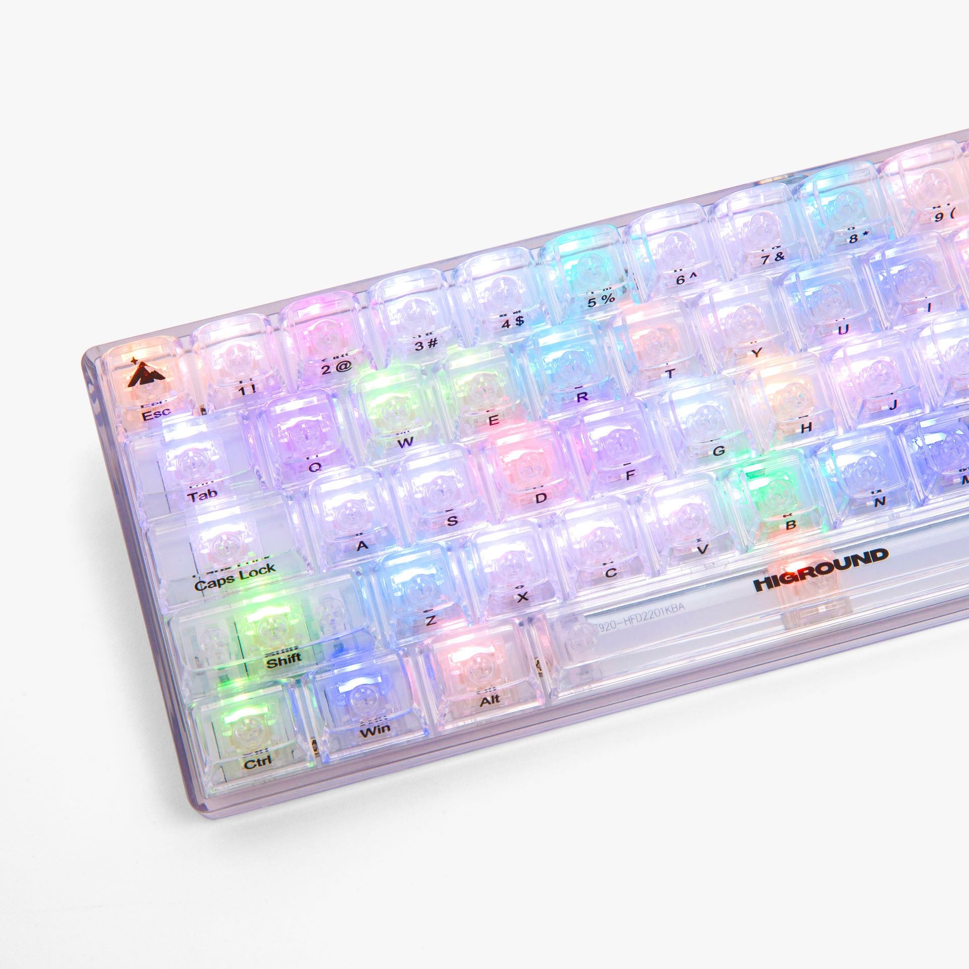 Clear Opal Basecamp 65% Mechanical Keyboard - Compact 65% Layout with RGB Backlit for Gaming & Typing - Perfect for Office Work, Home Use & Esports