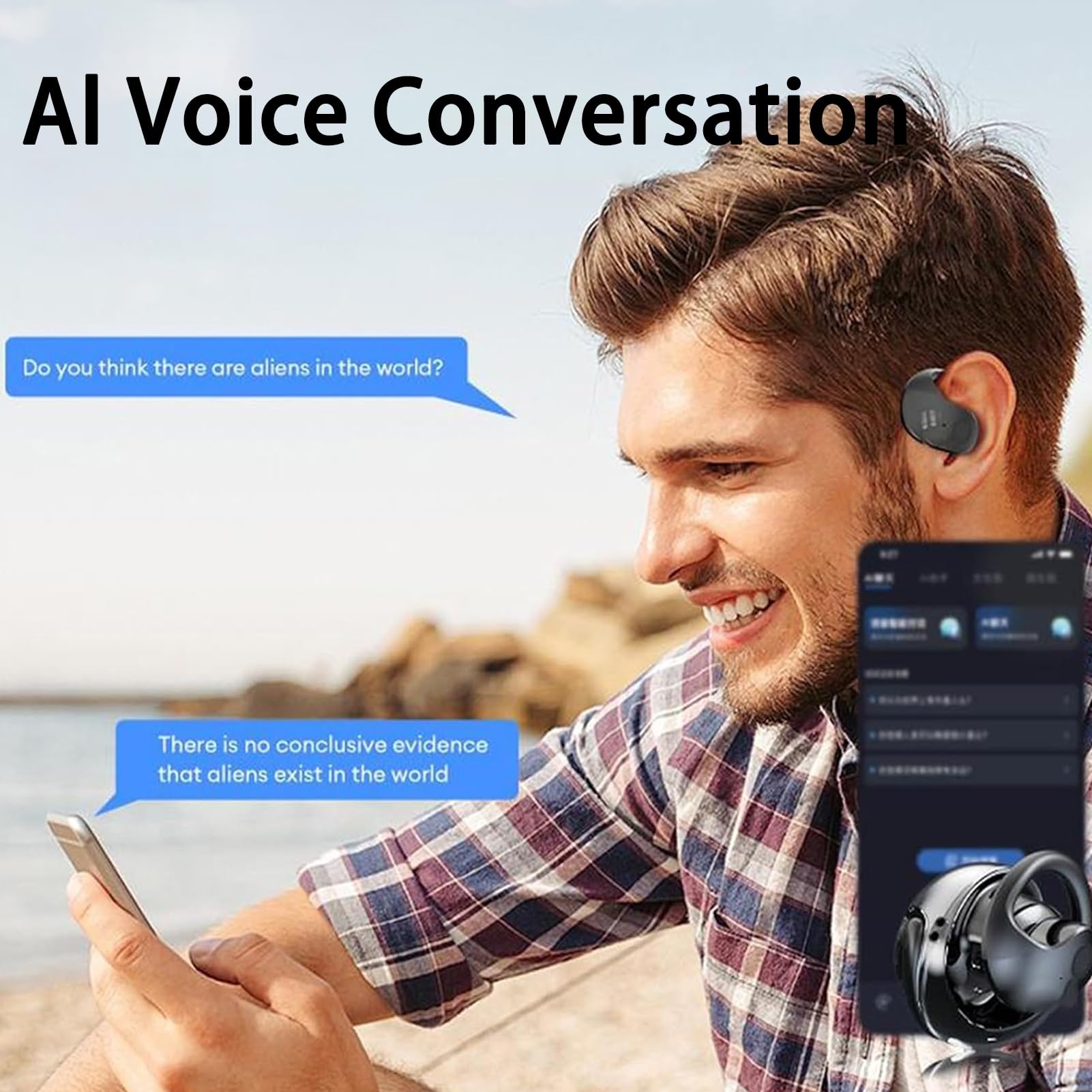 Hy-T26 Pro Wireless Bluetooth Translator Earbuds - 75+ Languages for Travel & Business