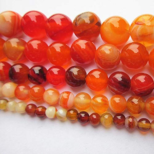 Natural Orange Tiger Eye Round Loose Beads 8mm - DIY Bracelet Making Supplies, Fashion Jewelry Craft Beads for Necklaces & Anklets - Perfect for Boho, Handmade & Gift Jewelry Projects