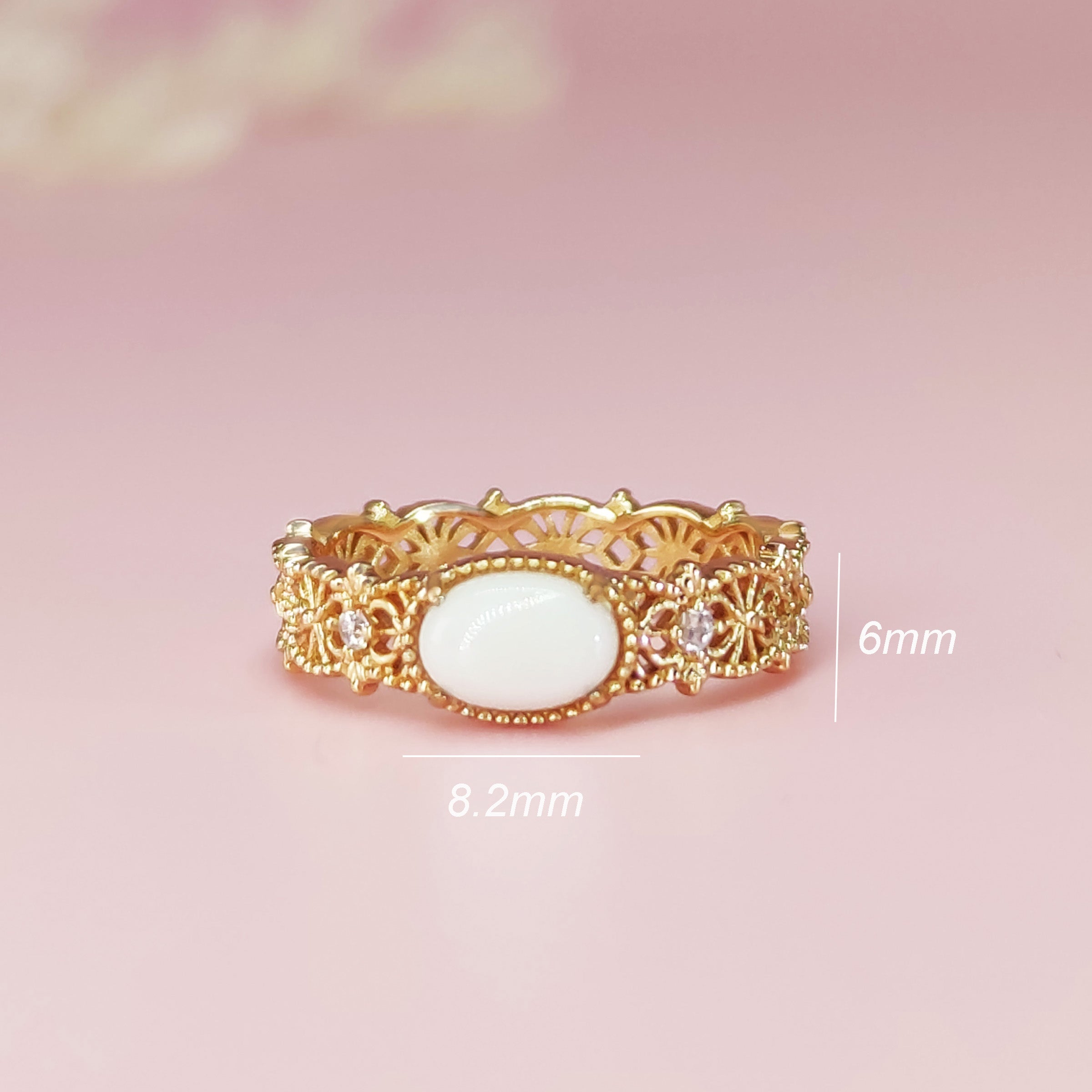 Lace Reverie Breastmilk Ring - Elegant Nursing Jewelry for Breastfeeding Moms - Perfect for Maternity Photos, Baby Showers & Nursing Gifts