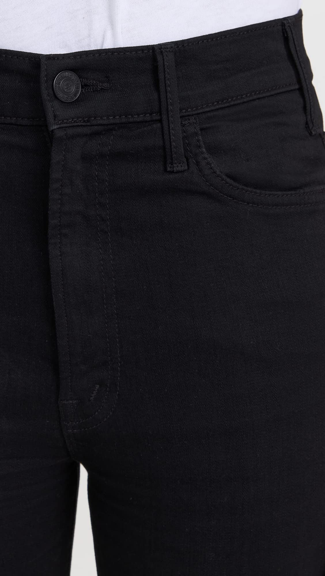 MOTHER Women's The Hustler Ankle Fray Jeans - High Waist Distressed Denim Pants for Casual Outfits & Street Style Fashion