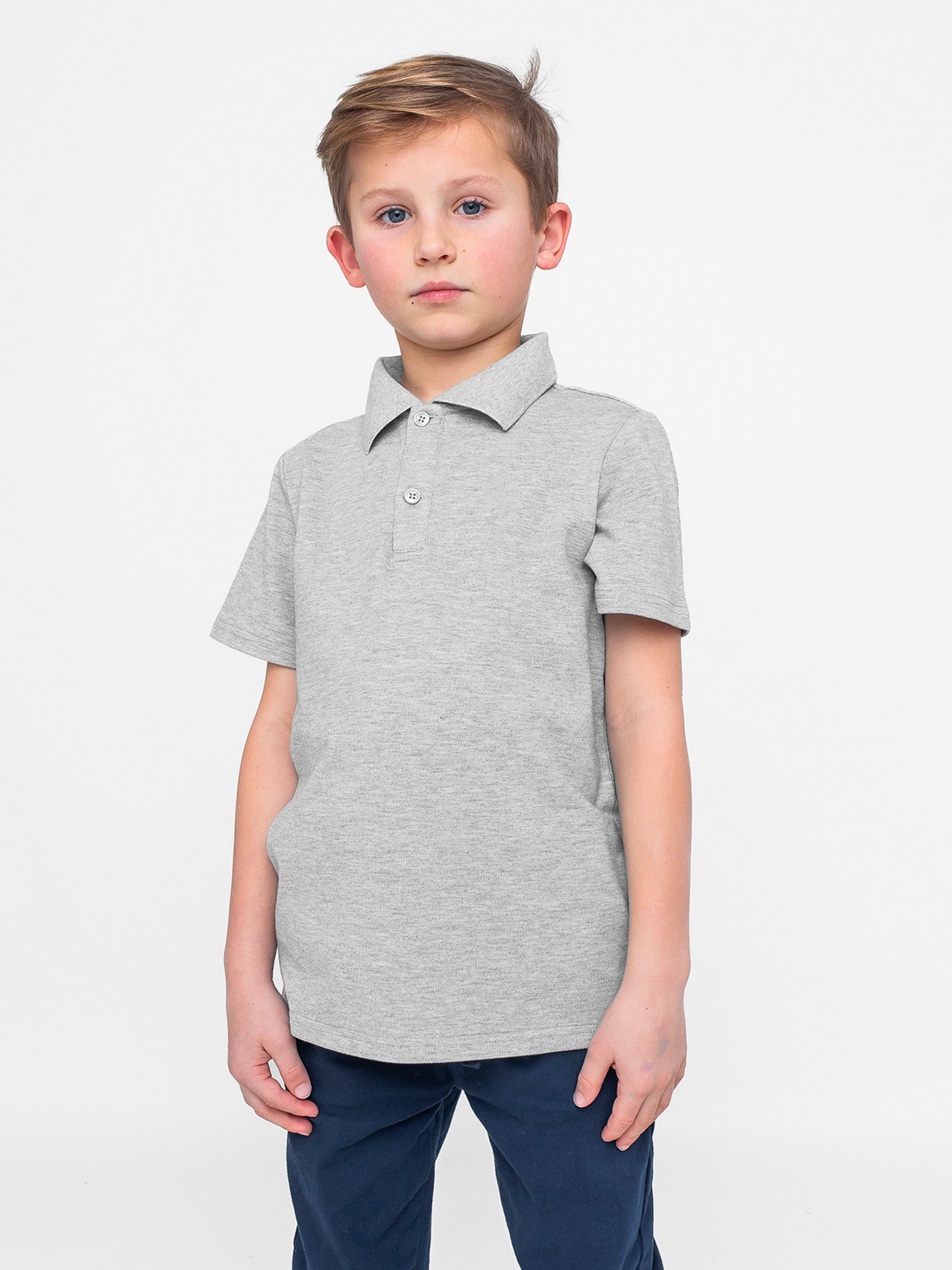 Men's Classic Basic Short Sleeve Polo Shirt - Breathable Cotton, Comfort Fit, Casual & Work Wear - Grey - Perfect for Golf, Office & Everyday Outfits