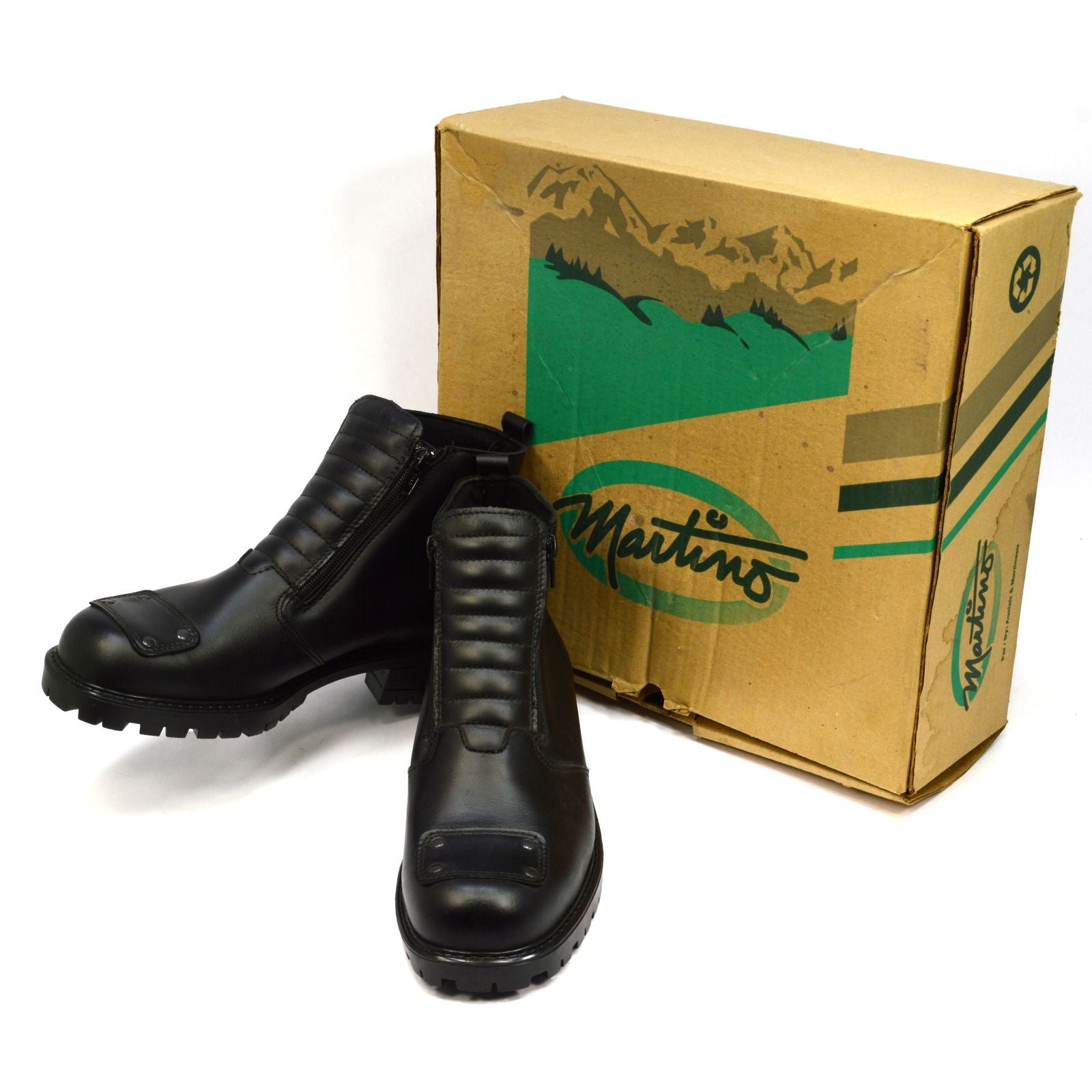 Vintage Martino Ladies Walker Boots #52 4011 Style 04225 - Black Leather Ankle Boots Size 11 for Women | Retro Fashion, Outdoor Walking & Casual Wear