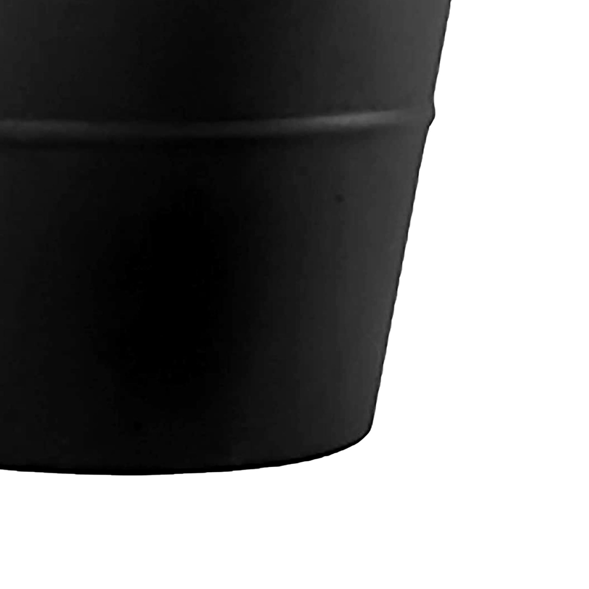 HC Companies 17 Inch Terrazzo Round Planter - Indoor & Outdoor Heavy Rim Flower Pot for Plants, Succulents, Vegetables - Perfect for Patio, Garden, Balcony Decor (3 Pack, Black)