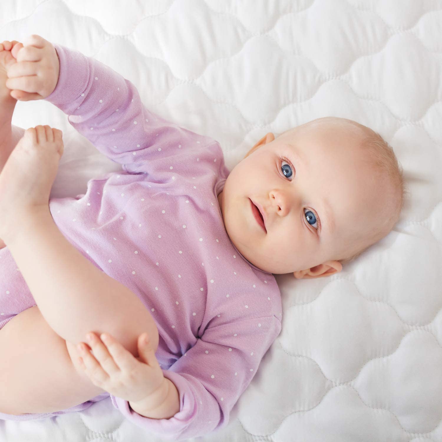 Waterproof Pack n Play Mattress Pad 2 Pack - Soft Fitted Crib Protector 27