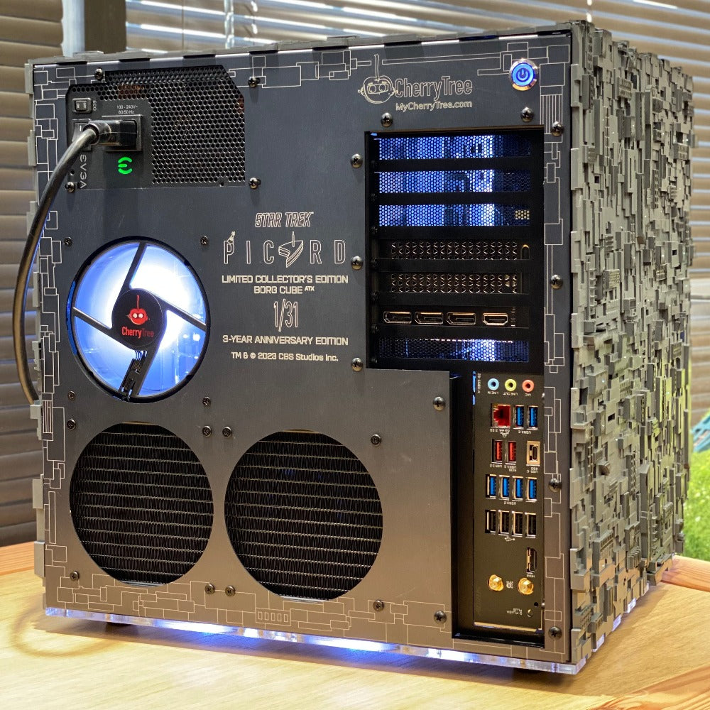 Star Trek: Picard 3rd Anniversary Edition Borg Cube ATX PC Case - Premium Gaming Computer Case for Sci-Fi Fans | Perfect for Themed Gaming Setups & Star Trek Collectors