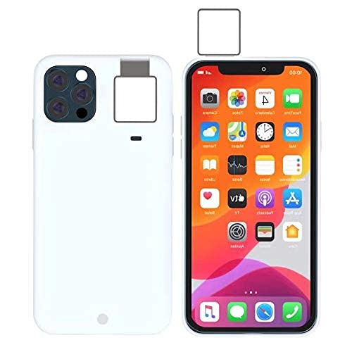 iPhone 12/12 Pro Selfie Ring Light Phone Case - 4 Adjustable Lighting Modes, Glow in The Dark Protective Cover for Live Streaming, Makeup Tutorials, YouTube Videos, TikTok Photography & Self-Portraits - Perfect for Content Creators, Vloggers and Social Media Influencers