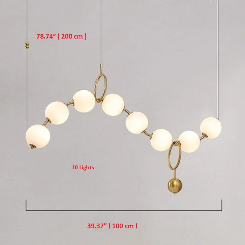 Modern Minimalist Bubble Glass Orb Chandelier - Elegant Ceiling Light Fixture for Dining Room, Living Room, Bedroom Decor | Energy Efficient LED Lighting for Home & Office Spaces