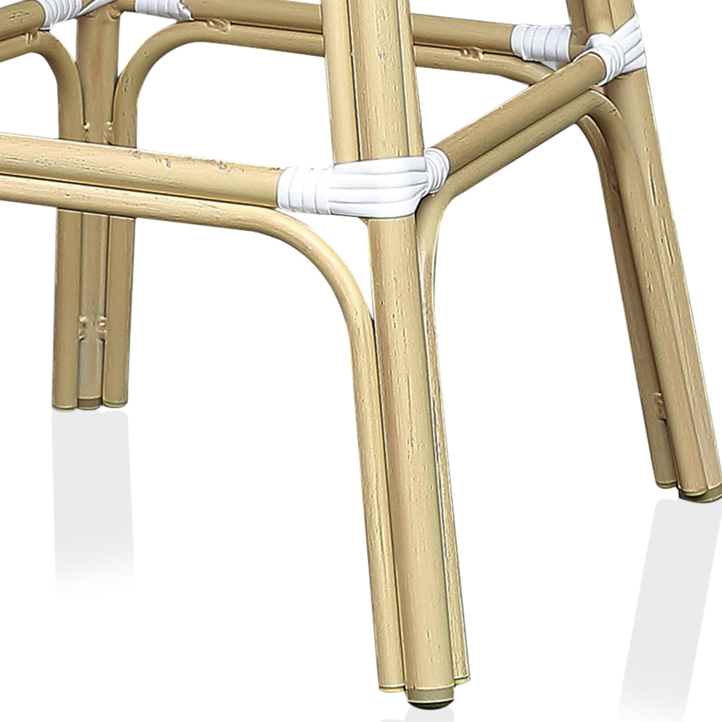 Furniture of America Adino Aluminum Patio Bar Chairs (Set of 2) - Yellow Outdoor Dining Chairs for Backyard, Poolside & Garden Seating