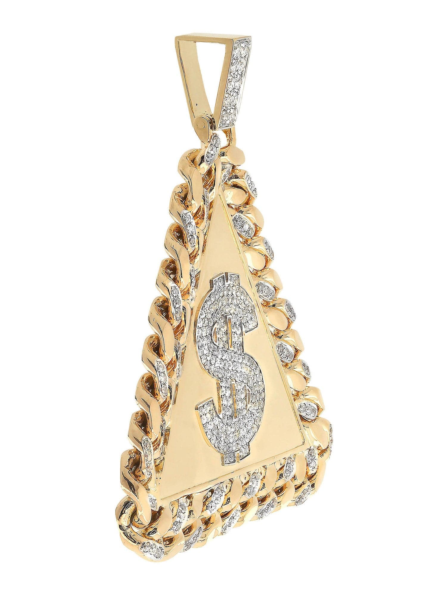2.33 Carat Diamond Cross Pendant Necklace - 48.34 Grams Solid Gold Religious Jewelry for Women & Men - Perfect for Baptism, First Communion, Confirmation & Everyday Wear