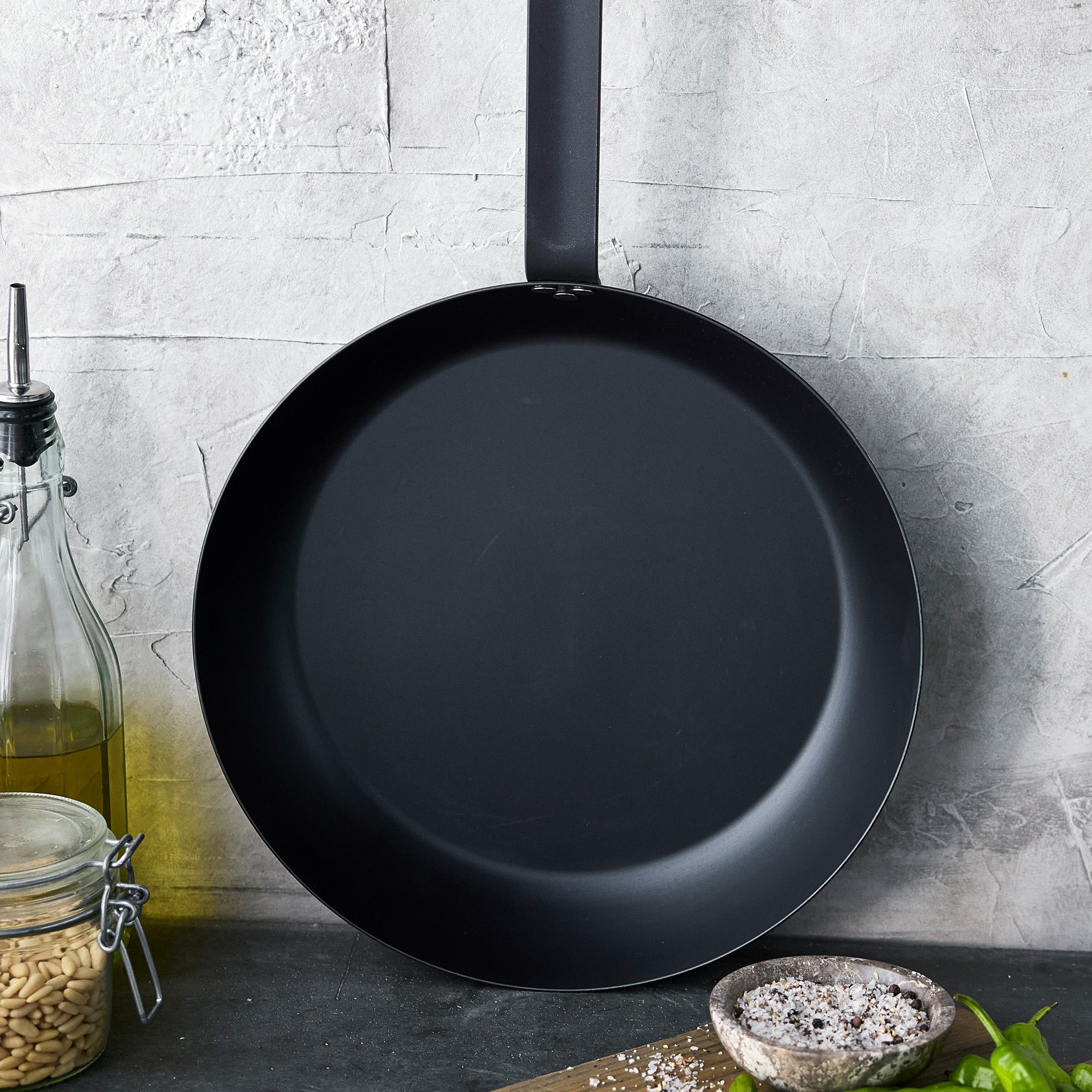 Bobby Flay by GreenPan 12-Inch Carbon Steel Fry Pan - Nonstick Skillet for Searing, Frying & Cooking Steak, Eggs & More - Perfect for Gas, Electric & Induction Stovetops