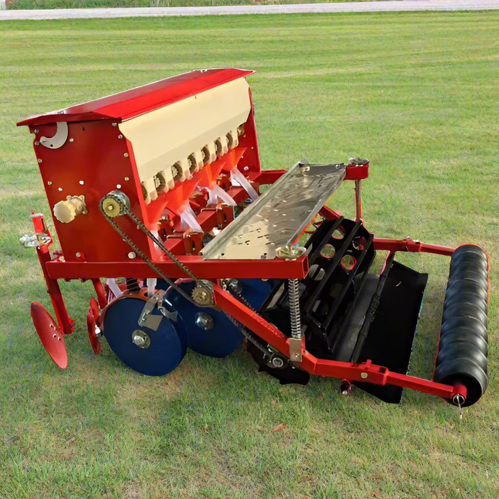 8 FT & 4 FT 3-Point Hitch Tractor Seeders - Heavy Duty Grain & Fertilizer Spreader Attachment for Farming & Agriculture - Perfect for Planting Wheat, Corn, Soybeans & More