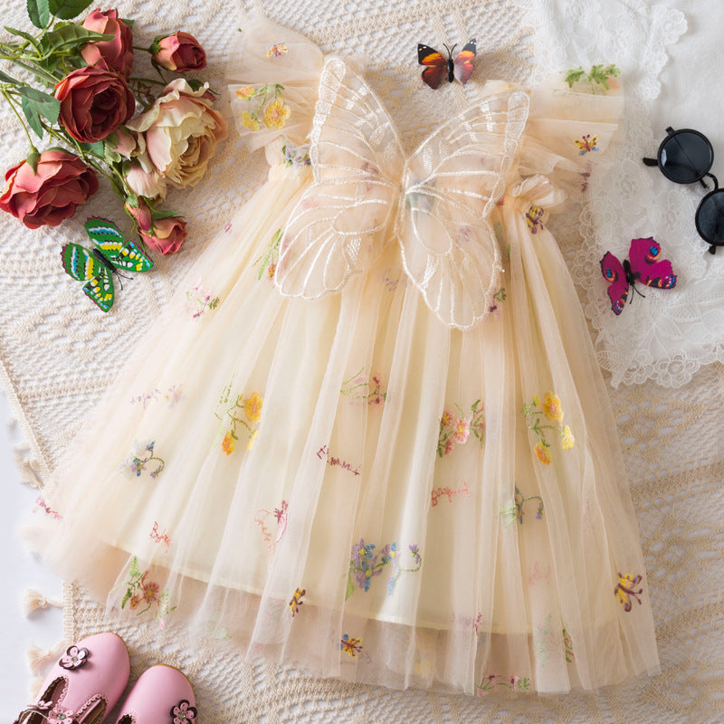 Elegant Butterfly Floral Print Summer Dress for Women - Perfect for Beach Vacations, Garden Parties & Date Nights