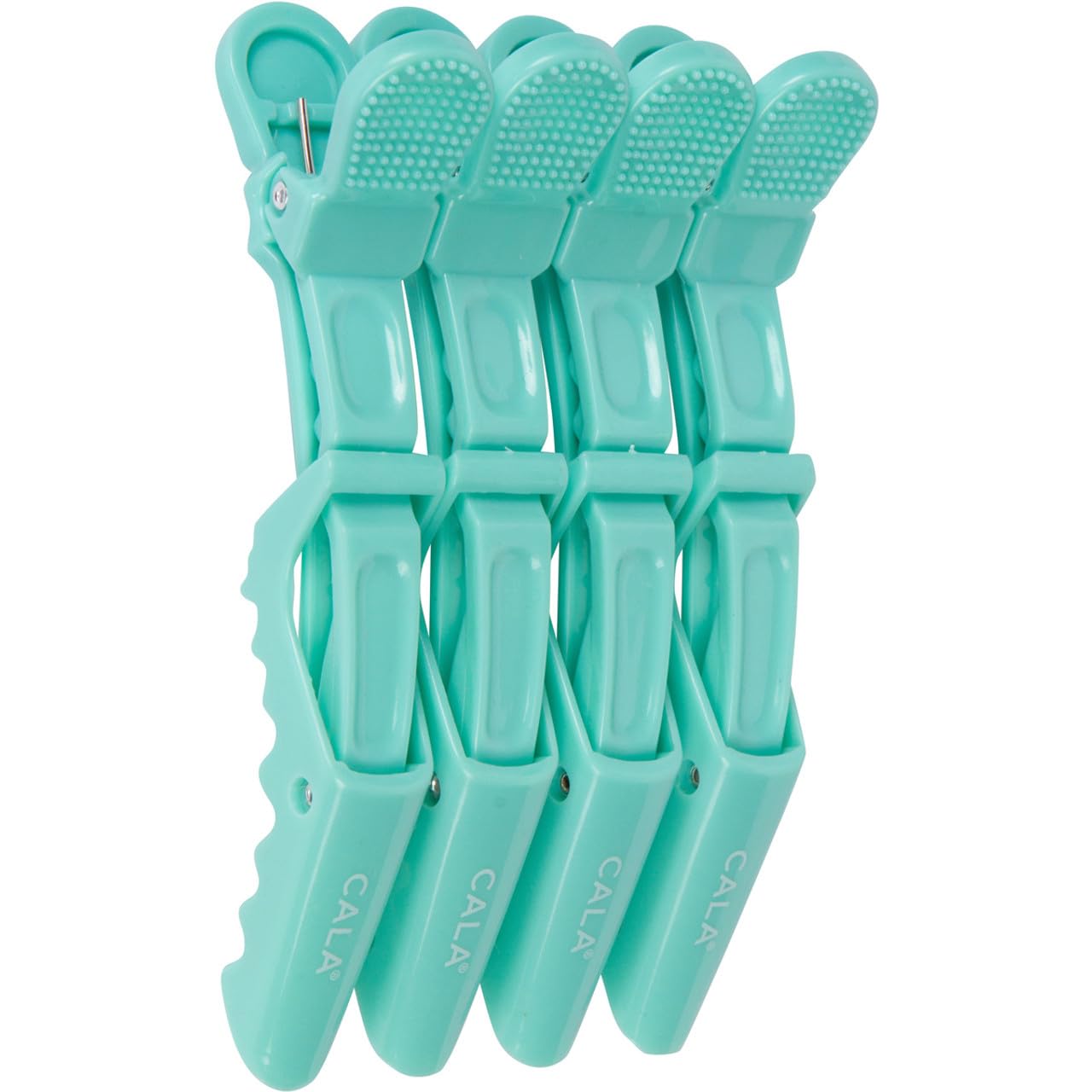 Cala Mint Crocodile Hair Clips Set of 4 - Trendy Hair Accessories for Women & Girls - Perfect for School, Parties, Weddings & Everyday Styling