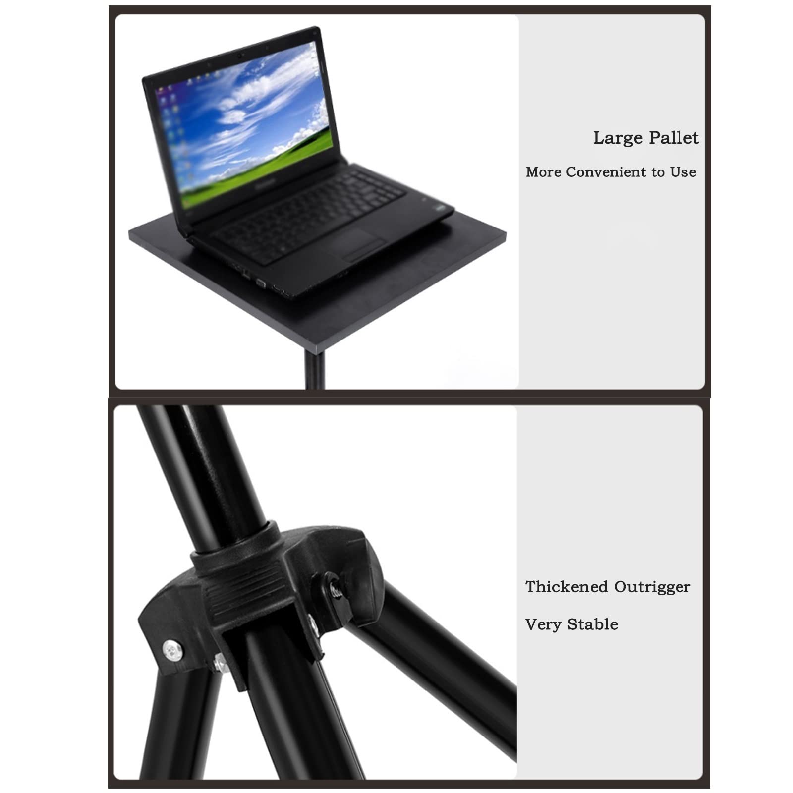 Universal Adjustable Projector Stand (1.2M) - Desktop & Floor Mount Bracket with Elevation Tray for Home Theater, Office Presentations & Outdoor Movie Nights