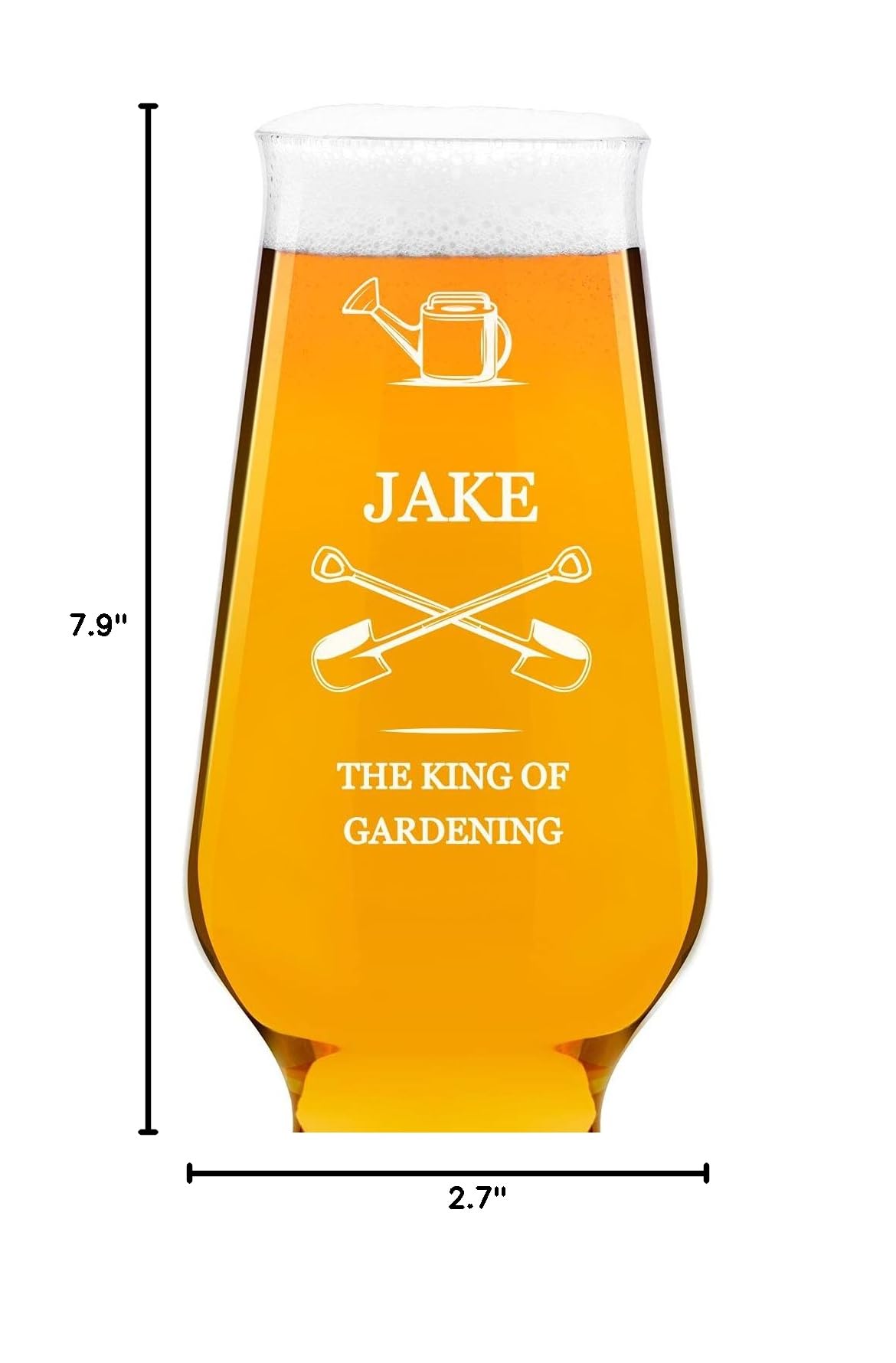 Customizable 13.5 oz Beer Glass for Men - Personalized Engraved Tumbler for Beer Lovers - Large Capacity Drinking Cup for Birthday Gifts & Home Bar Use - Perfect for Gardeners, BBQ Parties & Man Cave Decor