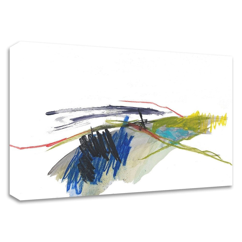 Abstract Landscape No. 8 by Jan Weiss - Premium Canvas Wall Art Print - Ready to Hang - Modern Home & Office Decor - Living Room, Bedroom, Dining Room Wall Art