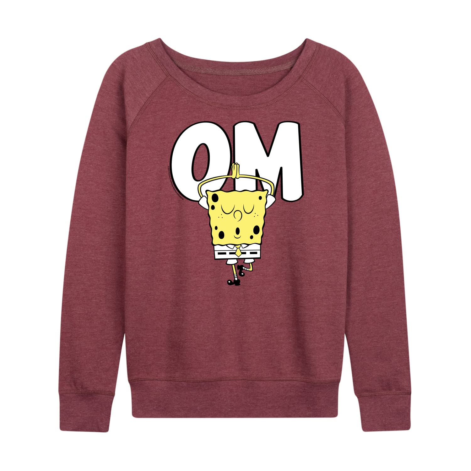 SpongeBob SquarePants Yoga Pullover Hoodie for Women - Lightweight French Terry Sweatshirt - Casual Lounge Wear & Yoga Outfit