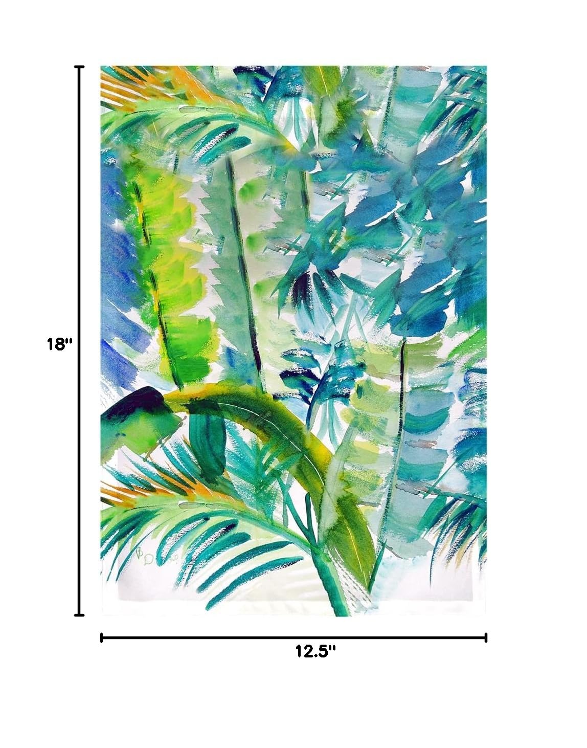 Betsy Drake FL1116 12.5 x 18 Inch Jungle Greens Garden Flag - Perfect for Outdoor Decor, Patio, Yard & Seasonal Home Display