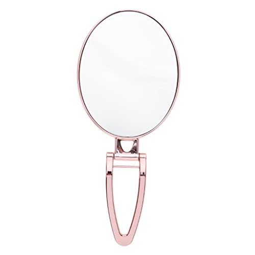 Portable Double-Sided Folding Makeup Mirror with Stand - Travel & Vanity Table Mirror (Pink) | Compact for Home, Office & On-the-Go Beauty Touch Ups