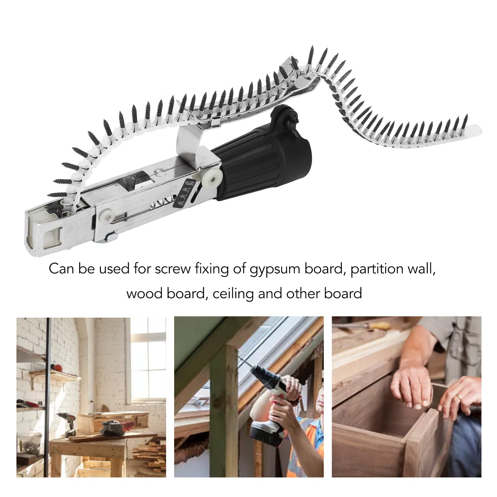 Electric Drill to Nail Gun Adapter - Automatic Drill Nailer Chain Attachment with Aluminum Alloy Depth Adjustment for Woodworking, Ceiling Installation & DIY Projects | Perfect for Wood Boards, Framing & Home Renovation