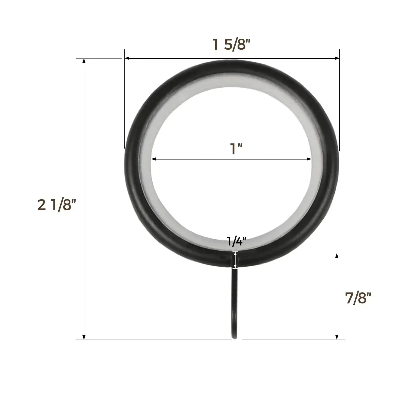 Jaylon Adjustable Double Curtain Rod with Rings - Extendable Drapery Rod for Windows, Perfect for Layering Sheer & Blackout Curtains in Living Room or Bedroom