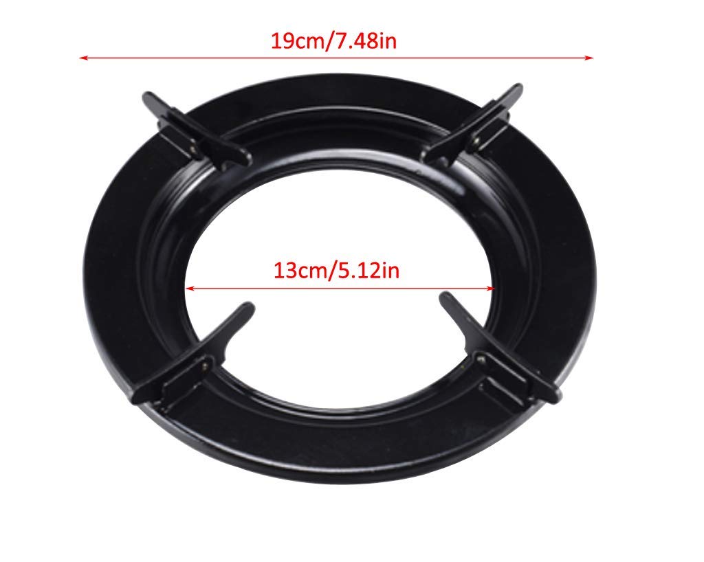 Stainless Steel Wok Support Ring for Gas Stove - Heavy Duty Pot Holder Stand, Cooktop Trivet, Pan Support Accessory - Perfect for Stir Fry, Deep Frying & Asian Cooking (Round)