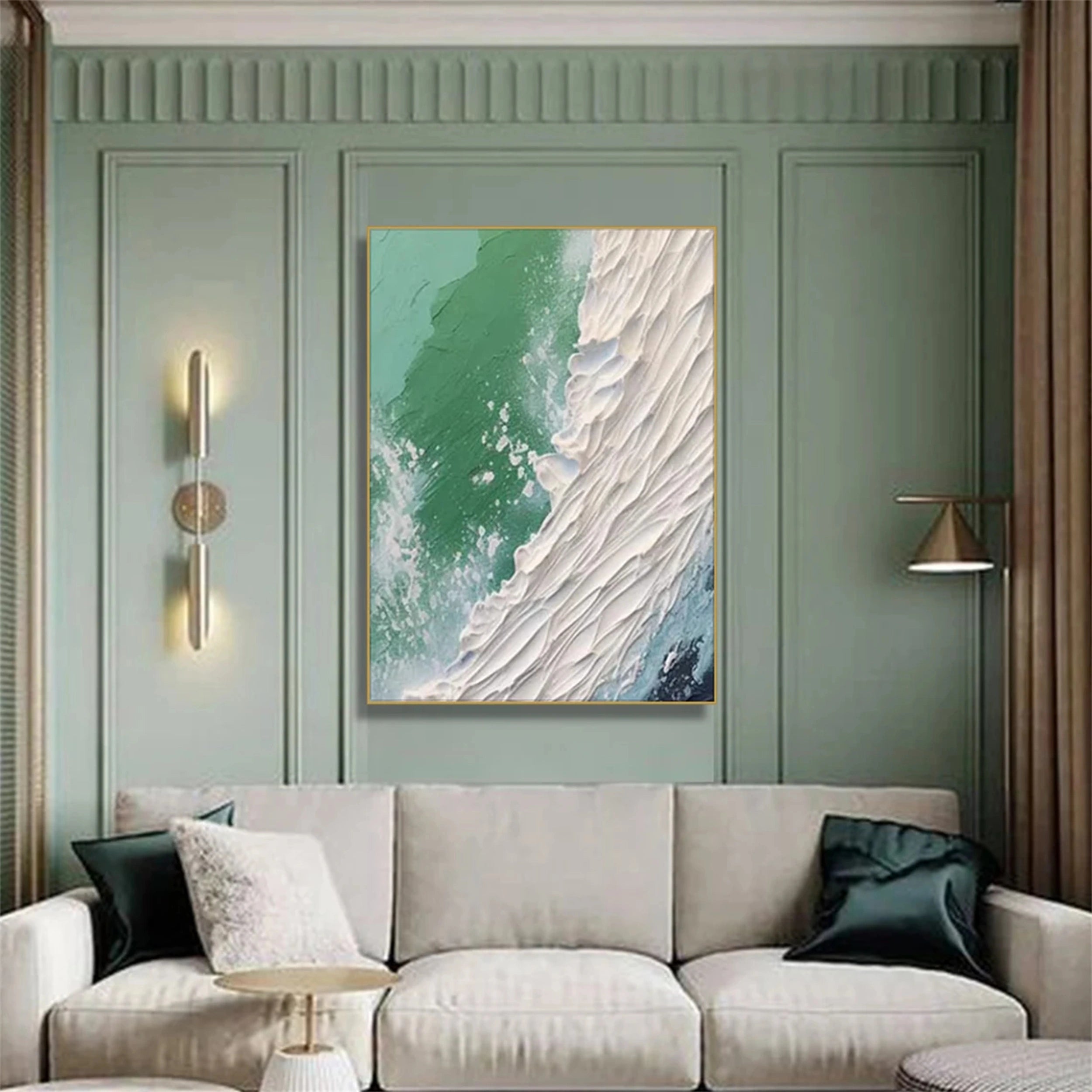 Ocean and Sky Painting #OS056 - Stunning Coastal Wall Art for Home & Office Decor | Perfect for Living Room, Bedroom, or Beach House