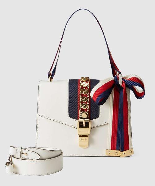 Gucci Sylvie Small Shoulder Bag in Off White | Luxury Leather Crossbody Purse for Women | Perfect for Date Night & Office Wear