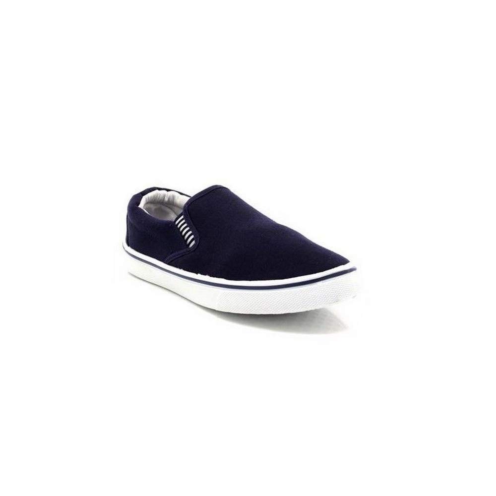 Men's Casual Canvas Yachting Shoes with Gusset - Comfortable Boat Shoes for Sailing, Walking & Outdoor Activities