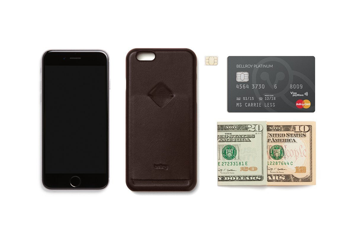 Bellroy Premium Leather Phone Case for iPhone 6 Plus/6s Plus with Card Slot - Slim Protective Wallet Cover for Everyday Use & Travel