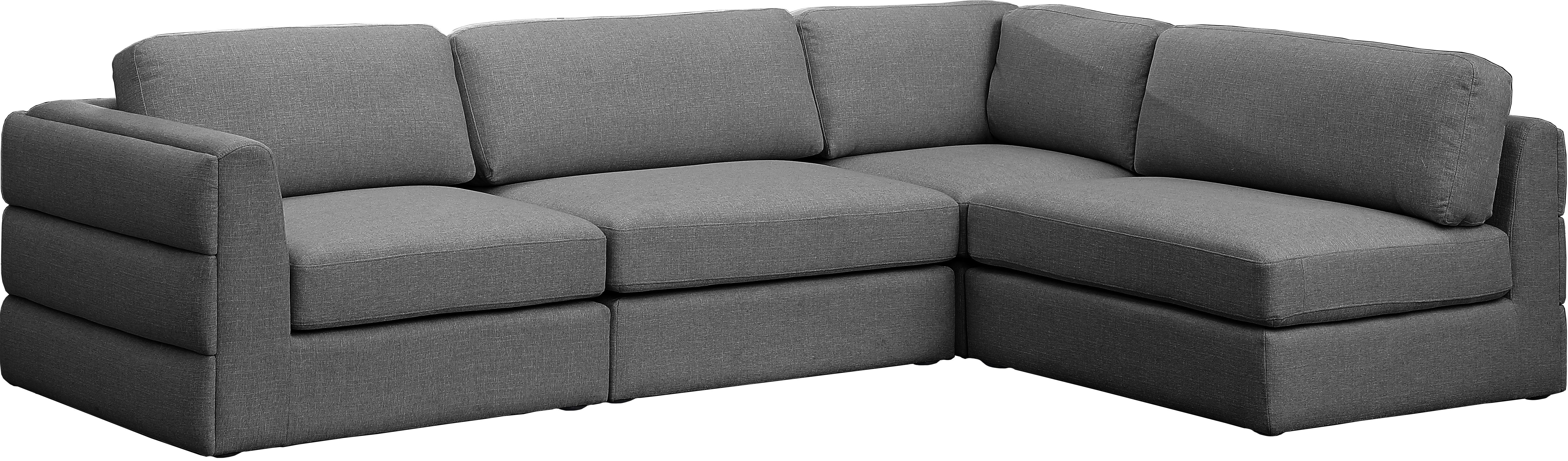Beckham Durable Linen Textured Fabric Modular Sectional Sofa - Modern Living Room Furniture for Home Theater & Family Gatherings