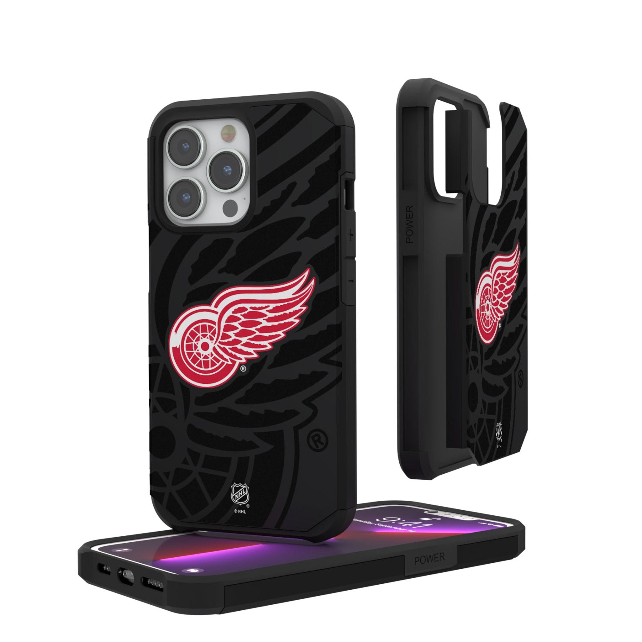 Detroit Red Wings Monocolor Tilt Rugged Phone Case - Durable Protective Cover for iPhone & Samsung - Perfect for Sports Fans & Outdoor Activities