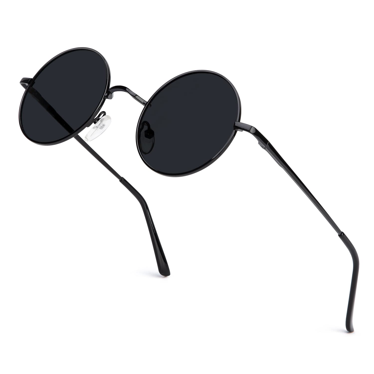 ANYLUV Round Polarized Sunglasses for Men & Women - Small Circle Retro Sun Glasses with Metal Frame & UV400 Protection - Perfect for Beach, Driving & Outdoor Activities