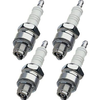 J8C Spark Plugs 4 Pack - Compatible with Champion OEM - High Performance Replacement Spark Plugs for Cars, Trucks & Motorcycles - Ideal for Engine Tune-Ups & Maintenance